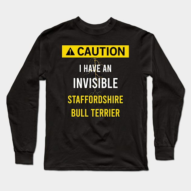 Invisible Staffordshire Bull Terrier Long Sleeve T-Shirt by flaskoverhand